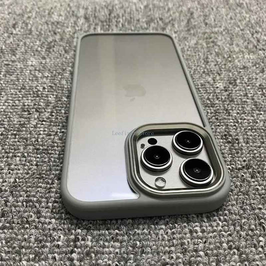 Luxury iPhone Metal Frame Case - Transparent Acrylic Soft Shockproof Bumper Cover for All Models - Phone Cases Hub
