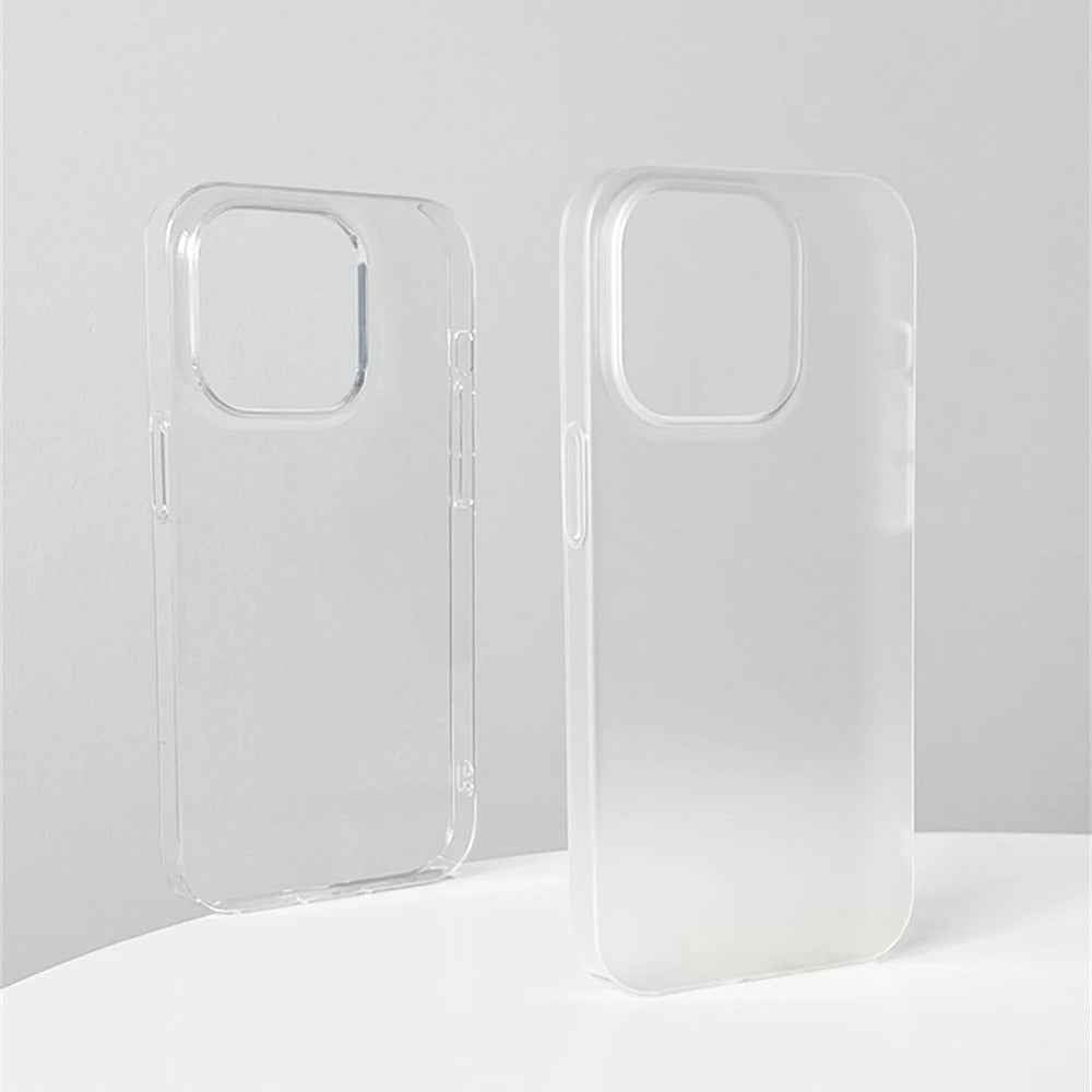 0.7 MM Ultra Thin iPhone Case - Sand Blasting Frosted Matte Hard PC Cover for All Models, Simple Transparent HD Design - Phone Cases Hub
