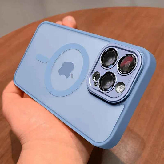 Magnetic Shockproof Case for iPhone 16 15 14 13 12 11 Pro Max - Luxury Matte Translucent Armor with MagSafe Wireless Charging Cover - Phone Cases Hub