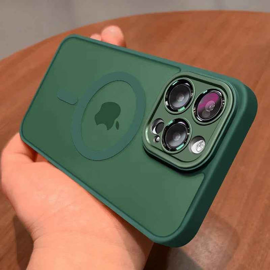 Magnetic Shockproof Case for iPhone 16 15 14 13 12 11 Pro Max - Luxury Matte Translucent Armor with MagSafe Wireless Charging Cover - Phone Cases Hub
