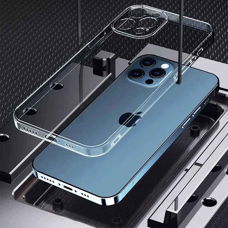 Tempered Glass Camera Lens Protector for iPhone 16 15 14 13 Pro Max Plus Mini - Black Circle Protective Lens Film Cover - Phone Cases Hub