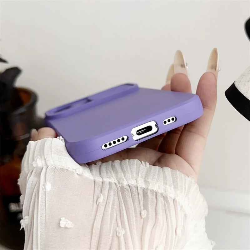 Slide Camera Lens Protection Case Soft Silicone Bumper for iPhone 16 15 14 Plus 13 12 11 Pro X XS XR Max 8 7 SE Shockproof Cover - Phone Cases Hub