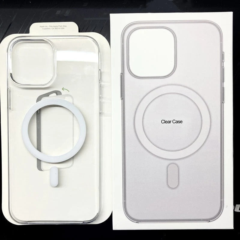 Crystal HD Transparent MagSafe Case for All iPhone Models – Magnetic Wireless Charge Case